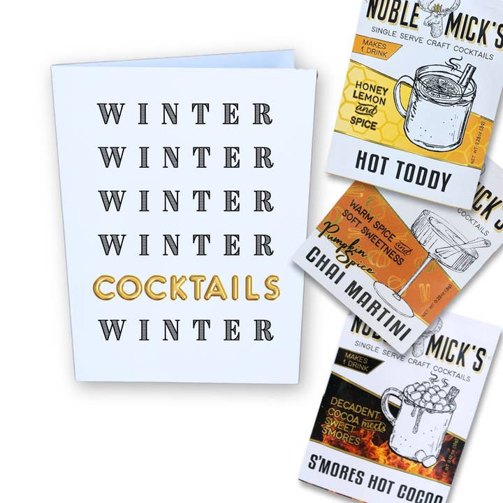 Cocktail and Cards / Winter, Winter, Cocktails Card for wholesale by Noble Mick's - Craft Beverage Company