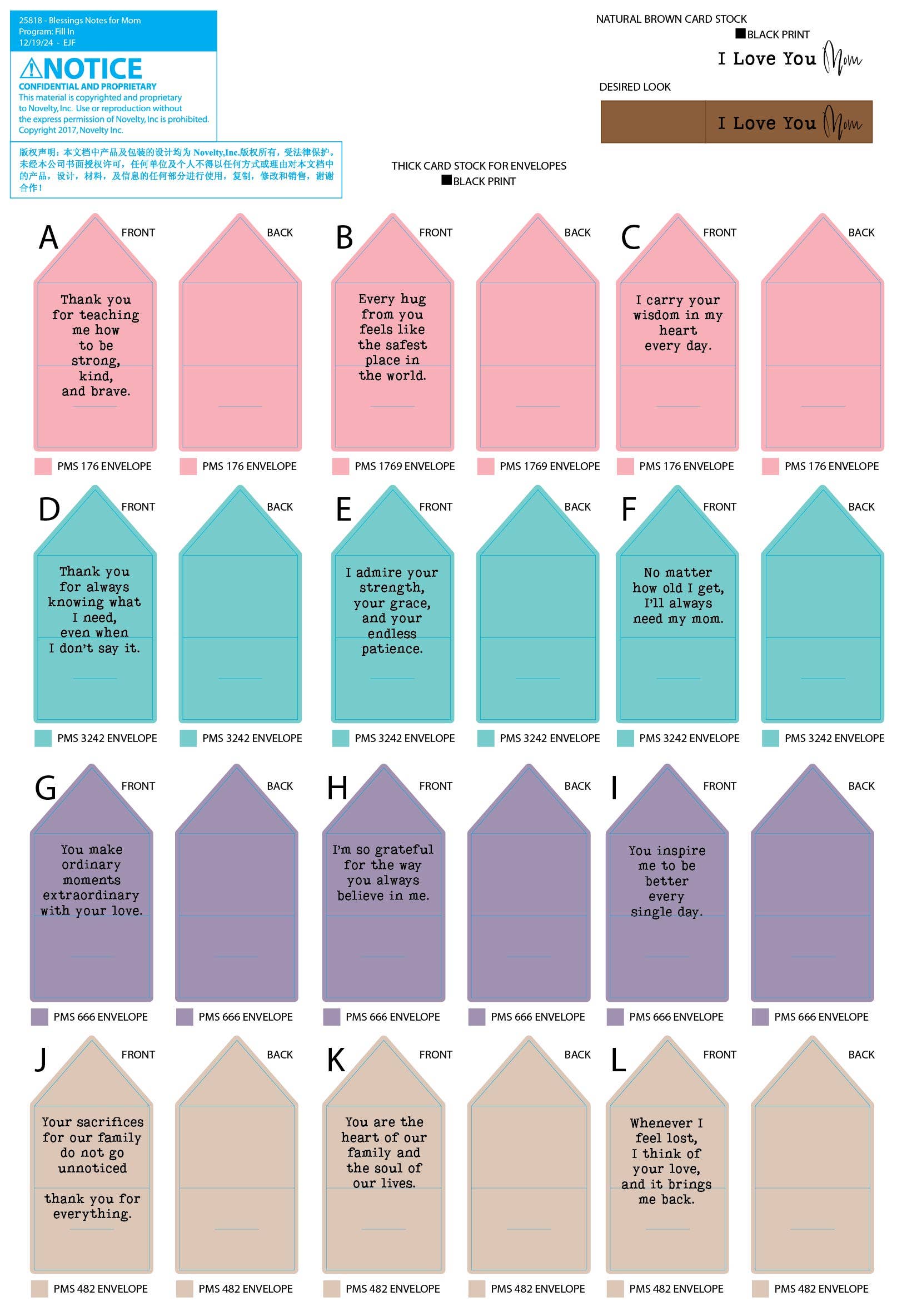 Novelty Brands - Wholesale Retailer Display - Home & Living - Blessing Notes Jar for Mom Assortment - 6/Display6