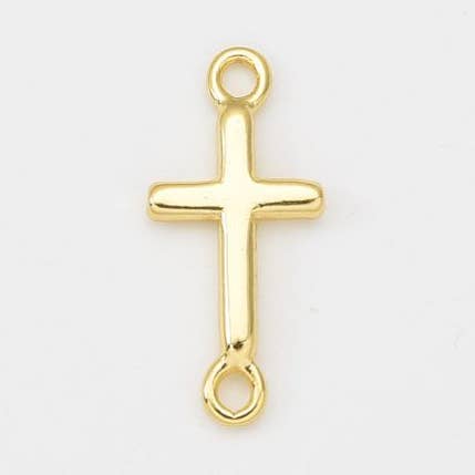 Connettore a croce religiosa riempito in oro, CN487 per la vendita all'ingrosso da parte di Beads Creation