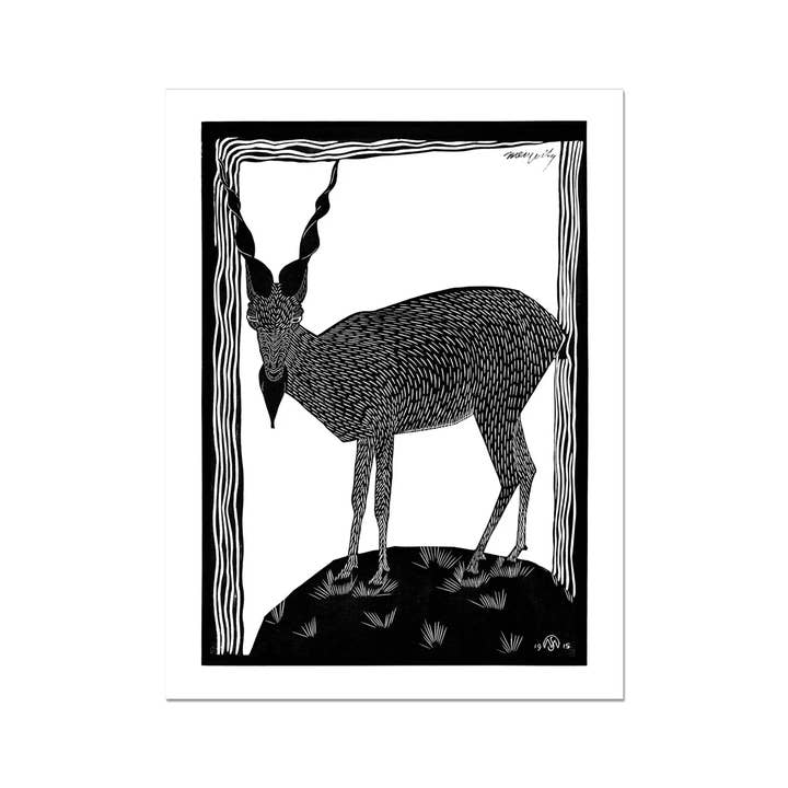 Bagged & Backed Mesquita Goat Fine Art Print for wholesale by Cynefn