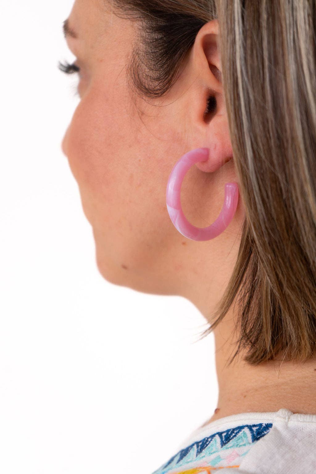 Spiffy & Splendid - Wholesale Hoop Earrings - Josie Hoops - Pink // Jewelry, Earrings, Gift3