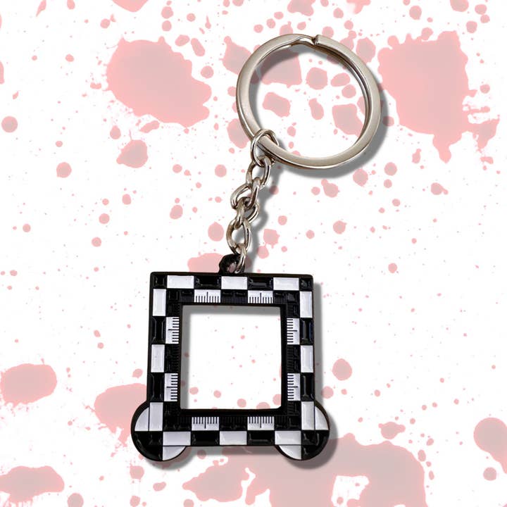 Square Forensic Ruler, Linear Scale Enamel Keyring for wholesale by Pincodes