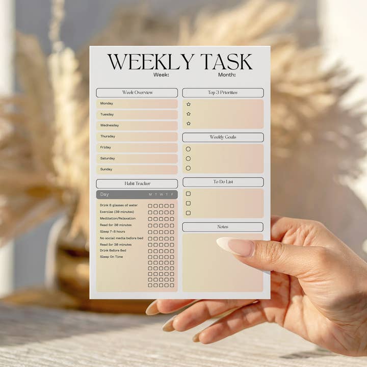 Taccuino delle attività settimanali Tramonto per la vendita all'ingrosso da parte di Peachi Lane