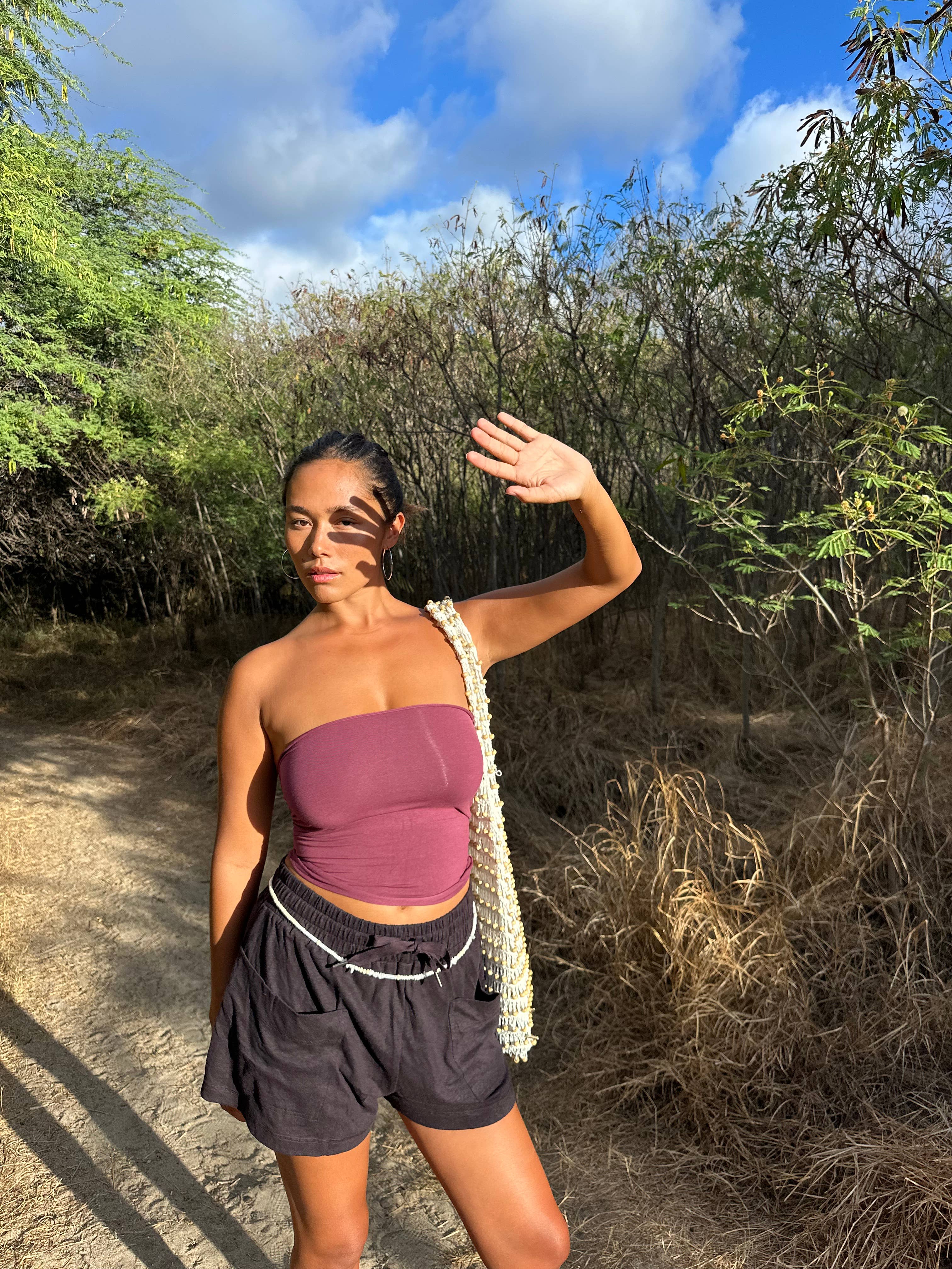 Gardenbelle Shop - Wholesale Shorts - Women's - Organic Hemp Boho Shorts, Slouchy Natural Shorts6