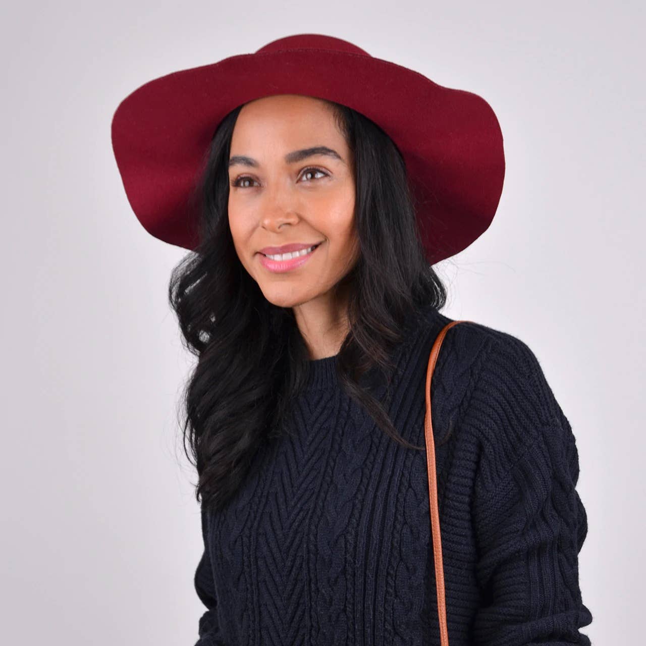 Selini New York - Wholesale Fedora - Women's - Women's Polyester Felt Floppy Wide Brim Bowknot Hat24