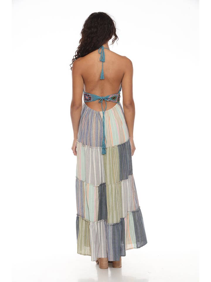 Lakhays Collection Inc. - Wholesale Dress - Women's - Patchwork Crochet Maxi Dress4