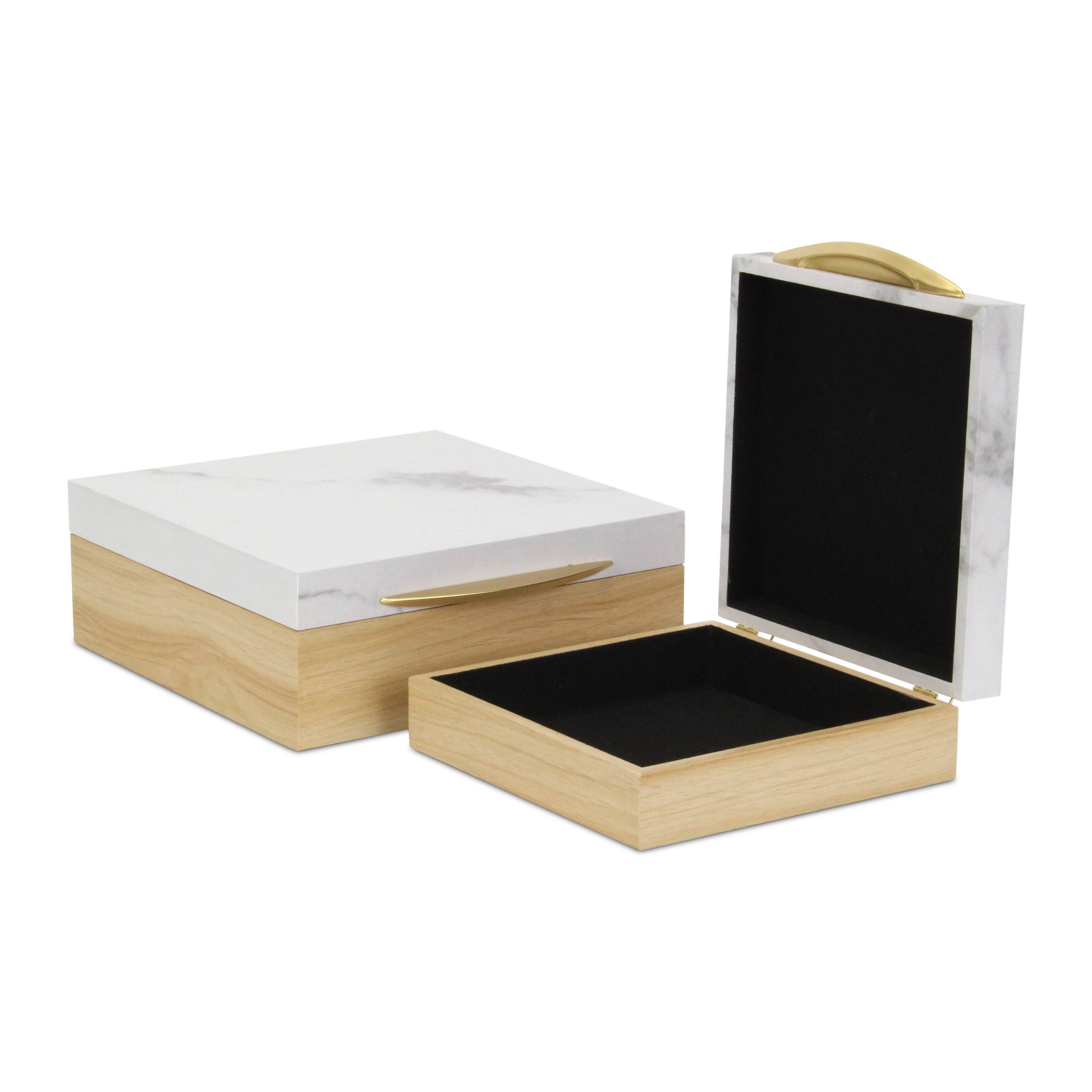 Cheungs Home Decor - Wholesale Decorative Box - Marveo Wood & Faux Marble Square Box Set9