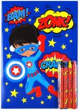 Tiny Mills - Vendita all'ingrosso Libro da colorare e attività - Bambini e neonati - Libri da colorare supereroi con pastelli bomboniere13