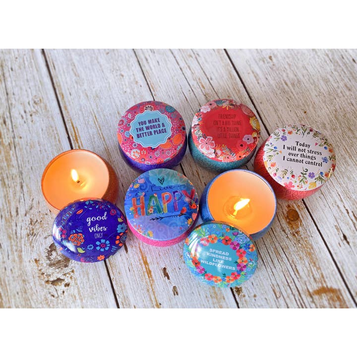Opportunities - Wholesale Jar/Filled Candle - 4.4oz Boho Tin Candles2