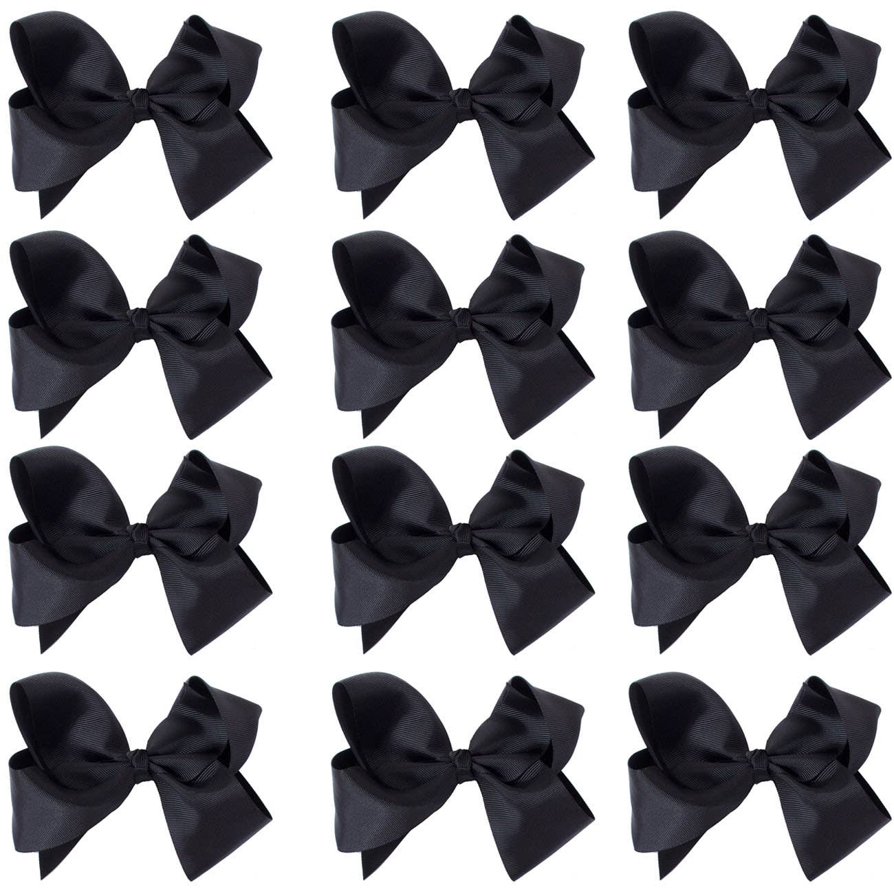 Hana - Wholesale Hair Bow - Kids - 8 Inch Hair Bow With Alligator Clip (12pc)22