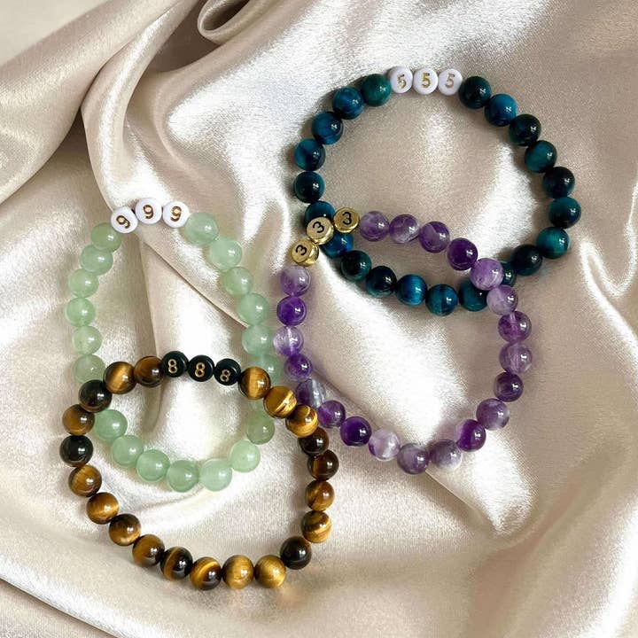 Pulsera de cristal con número de ángel para venta al por mayor de Angels Apoth-a-fairy