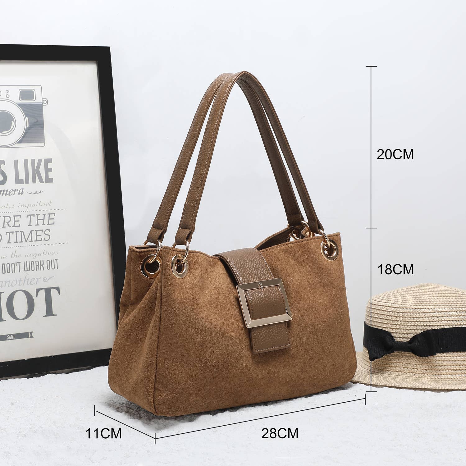 House of Milano - Wholesale Schoudertas - Dames - 25457 Vegan Suède Schoudertas4