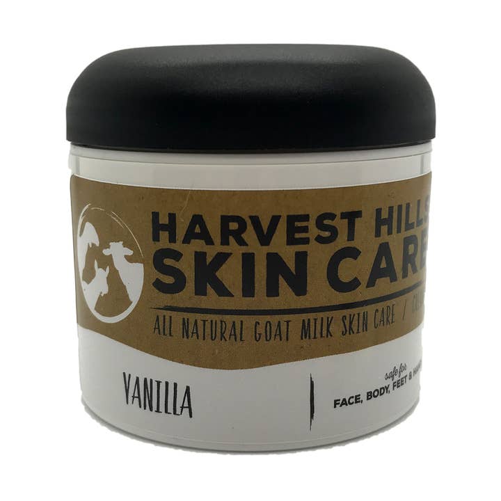 Vanilla Deep Hydrating Goat Milk Moisturizer for wholesale by Harvest Hills Skin Care, LLC