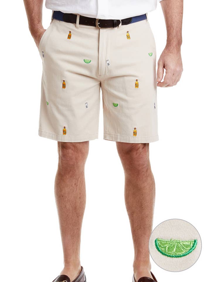 Cisco Short Stretch Twill Stone with Tequila Salt and Lime for wholesale by Castaway Clothing Nantucket Island
