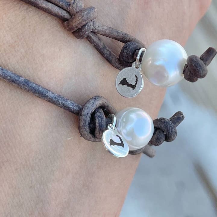 Cape Cod Chokers - Wholesale Anklet - Recycled Sea Glass Leather Anklet