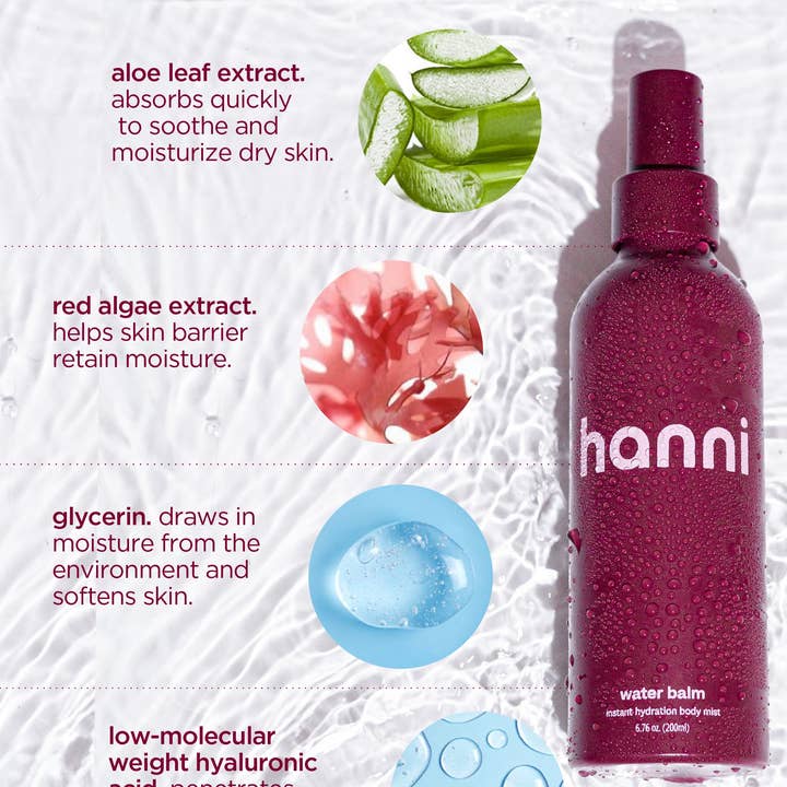 Hanni - Wholesale Face & Body Mist/Water - water balm - spray-on moisturizer