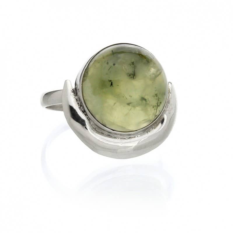UniArt - Wholesale Single Stone/Solitaire Ring - Chandra Silver Ring With Minerals1