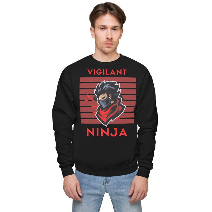 Vigilant Ninja Sweatshirt Unisex fleece for wholesale by Comm's
