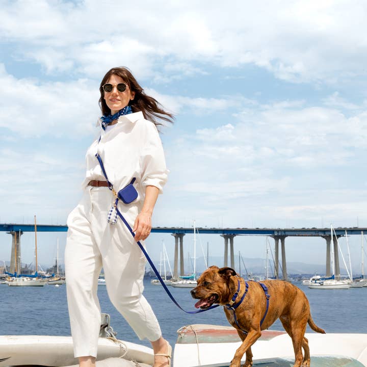 SUNNY TAILS - Wholesale Pet Leash - Dog - Signature Navy 4-in-1 Convertible Hands Free Cloud Dog Leash1