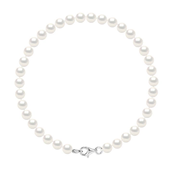 Pulseira Pérola Freshwater Semi-Round genuína por atacado de Mitzuko