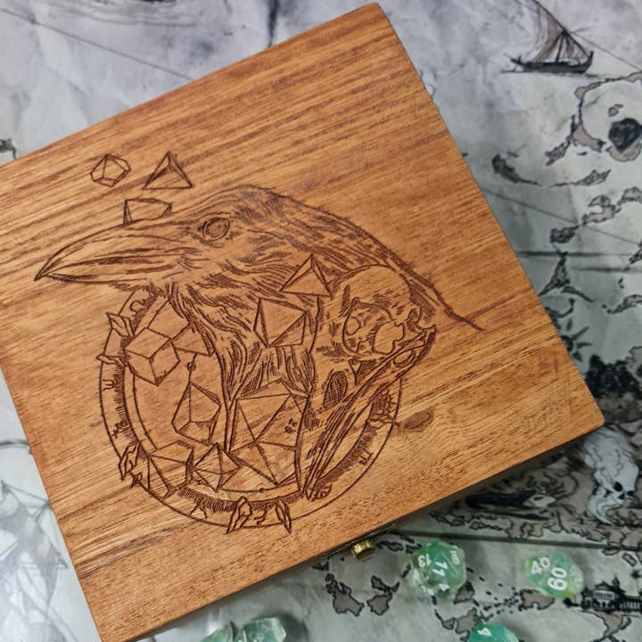 Raven and Dice Trinket or Dice Box - Felted for wholesale by Critit