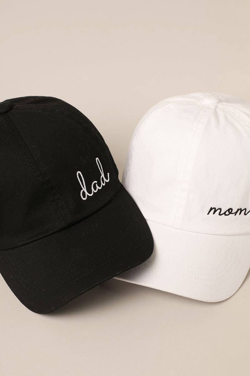 BLACK dad Embroidered Cotton Baseball Dad Cap for wholesale on Faire5