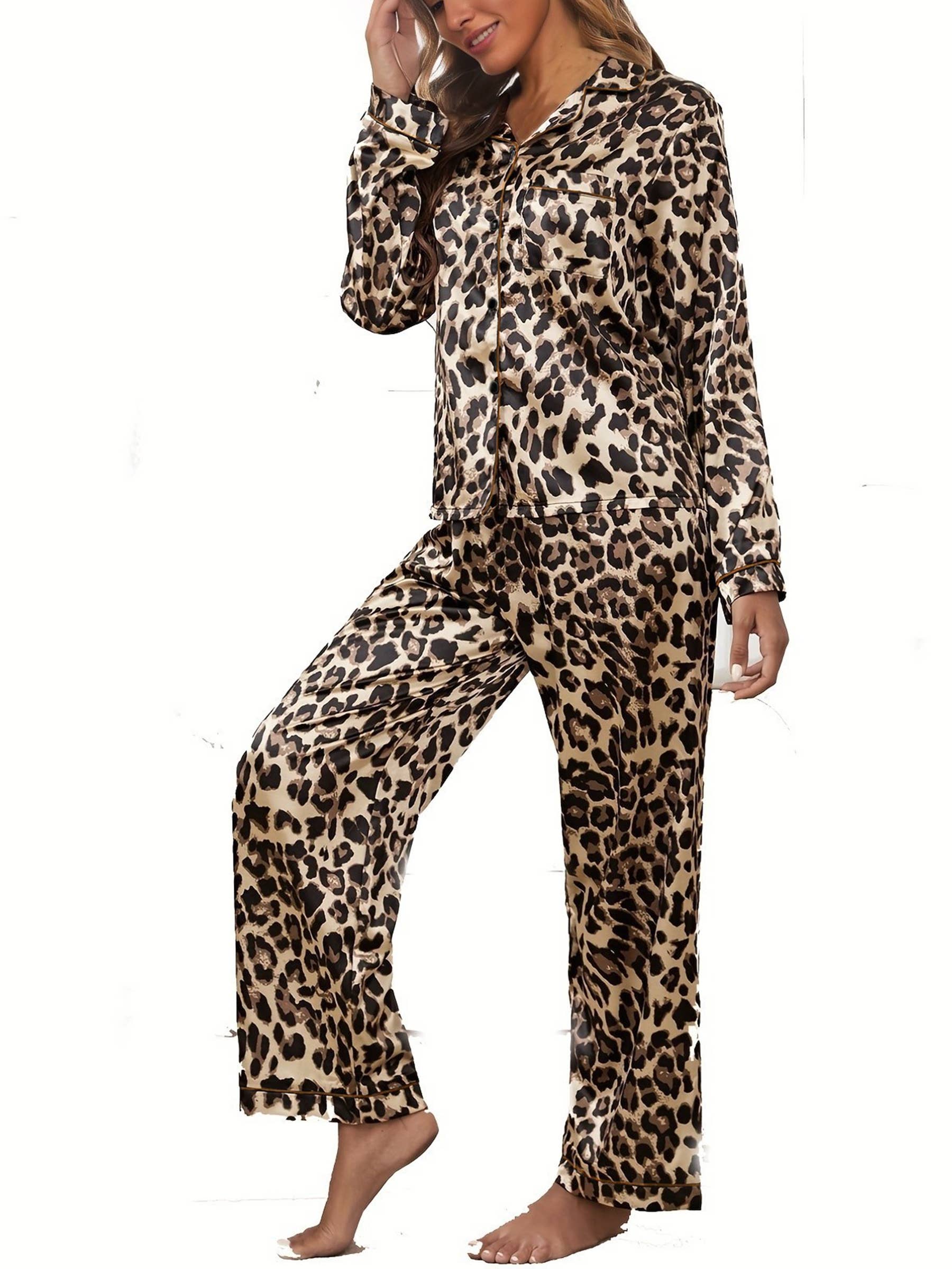 Wholesalesir - Vente Haut et bas de pyjama – femme - Pyjama en fourrure élastique teinté en deux pièces pour femmes1