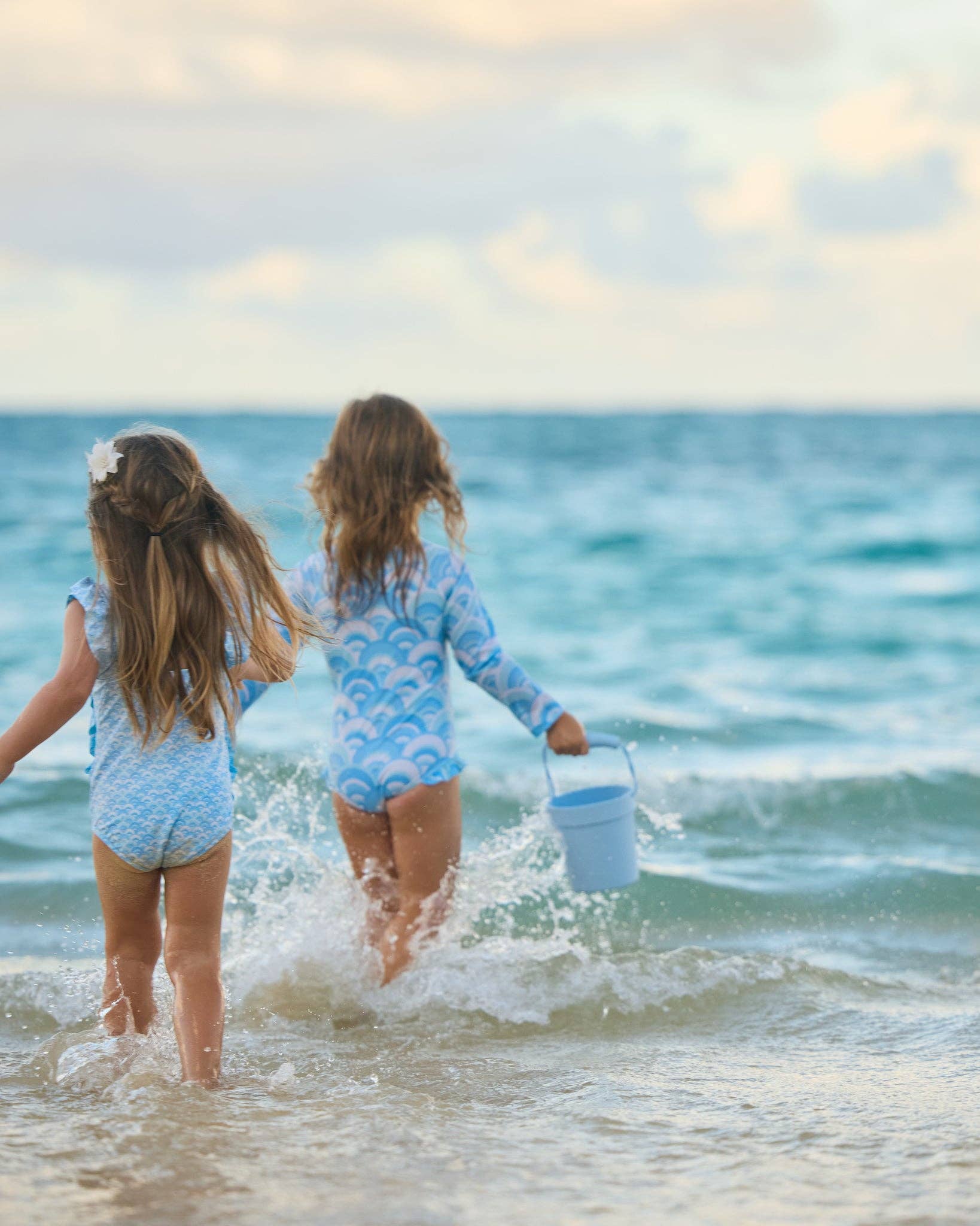 Blue The Anguilla - Mini - Girls Ruffle One Piece UPF 50+ for wholesale on Faire4