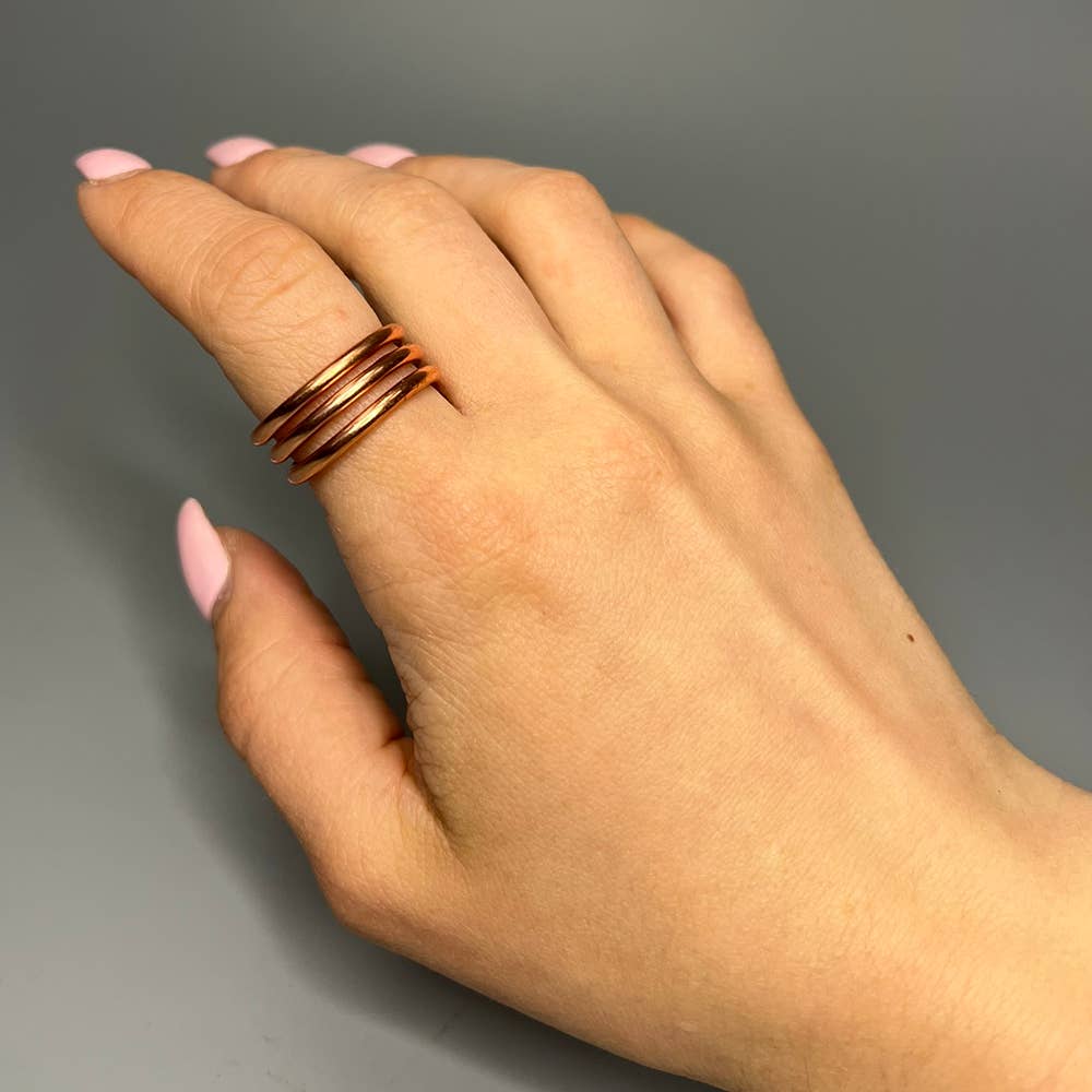VIE – wholesale Band/stacked ring – Copper Rings12