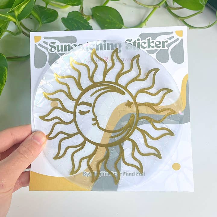 Sun and Moon Suncatcher | Rainbow Maker | Window Cling for wholesale by Mindful over Mind Full