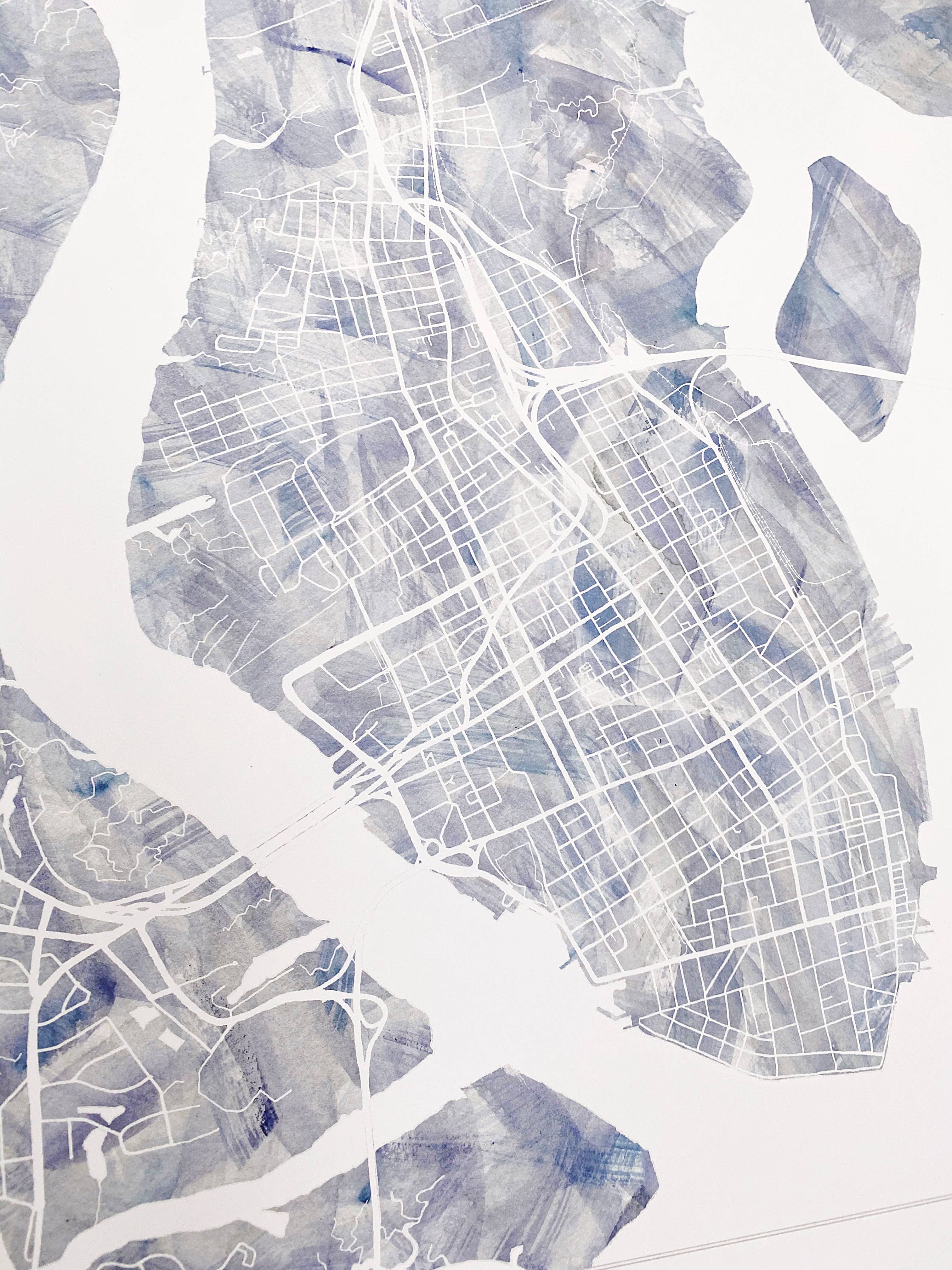 Turn-of-the-Centuries - Vente Affiche d'art - Carte à l'aquarelle de Charleston, Caroline du Sud, impression artistique1