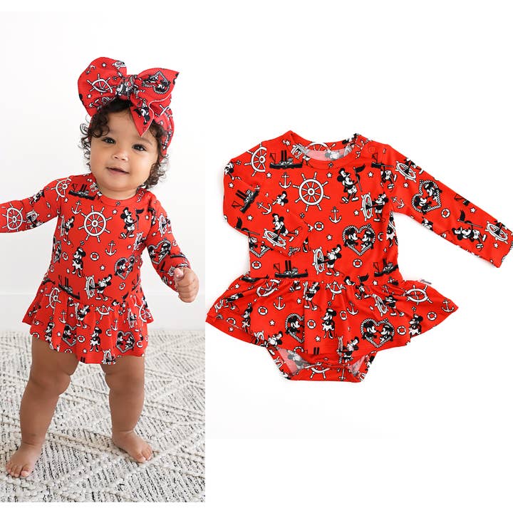 Gigi and Max - Wholesale Tutu – Child - Willie Tutu Bamboo Baby Dress Mickey Mouse Steamboat1