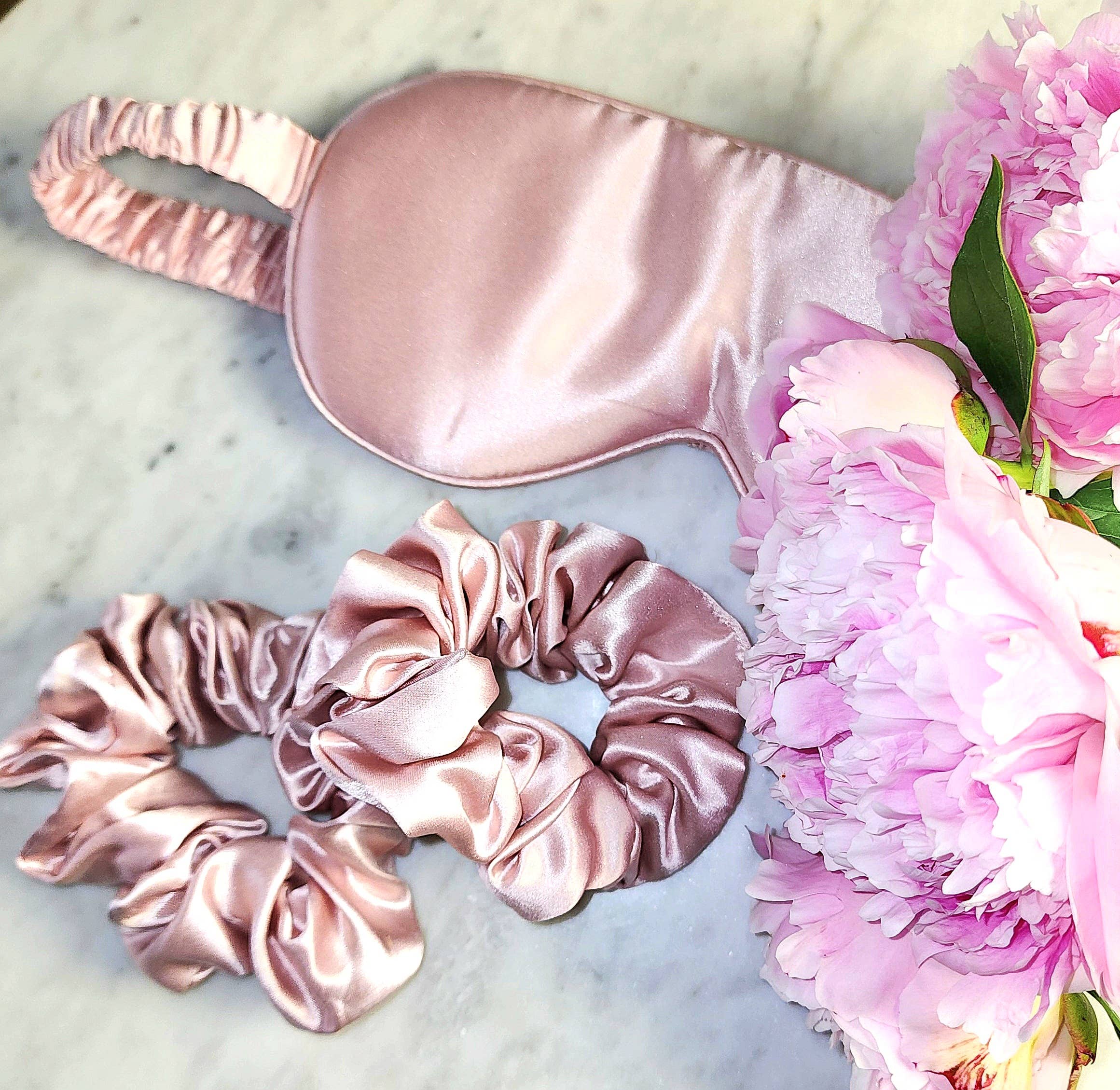 SYLKE THE LABEL - Venta al por mayor Antifaz - Máscara de dormir de seda 100 % orgánica de morera en tono Bombshell Blush6