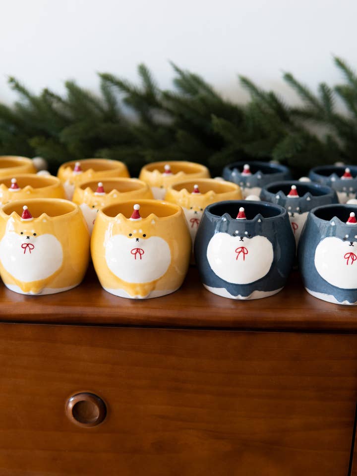 Handmade Shiba Ceramic Mug for wholesale by Uni and Nori