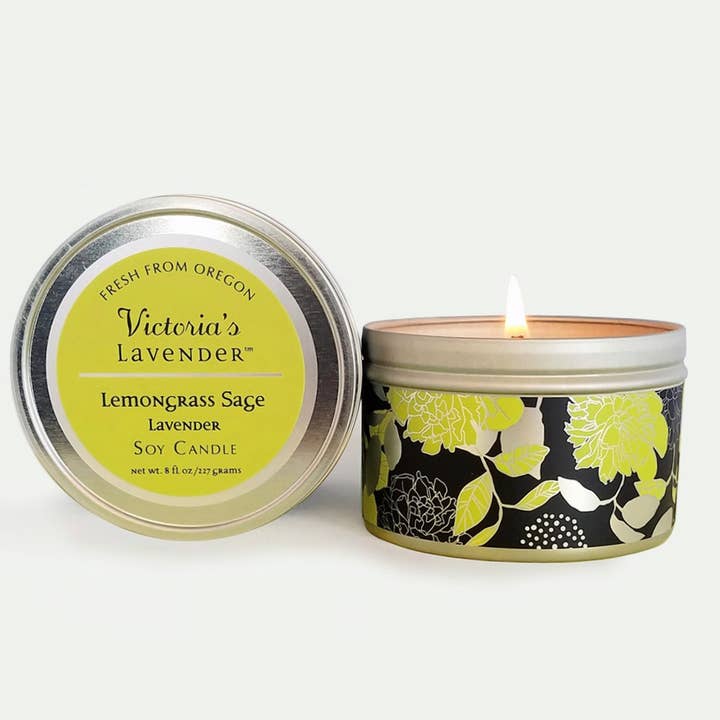 Soy Candle - Lemongrass & Lavender for wholesale by Victoria's Lavender, LLC
