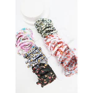 50pcs luminous hair ties bulk bracelets sports rubber wristbands