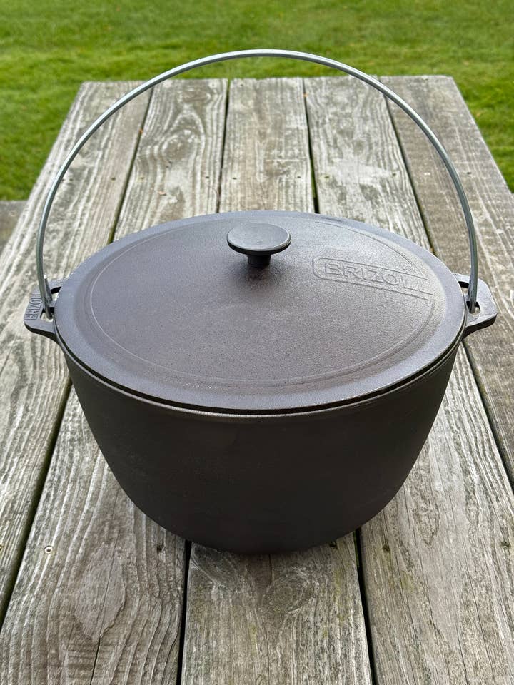 Cast Iron Cauldron 12L with Lid for wholesale by Timeless Steel