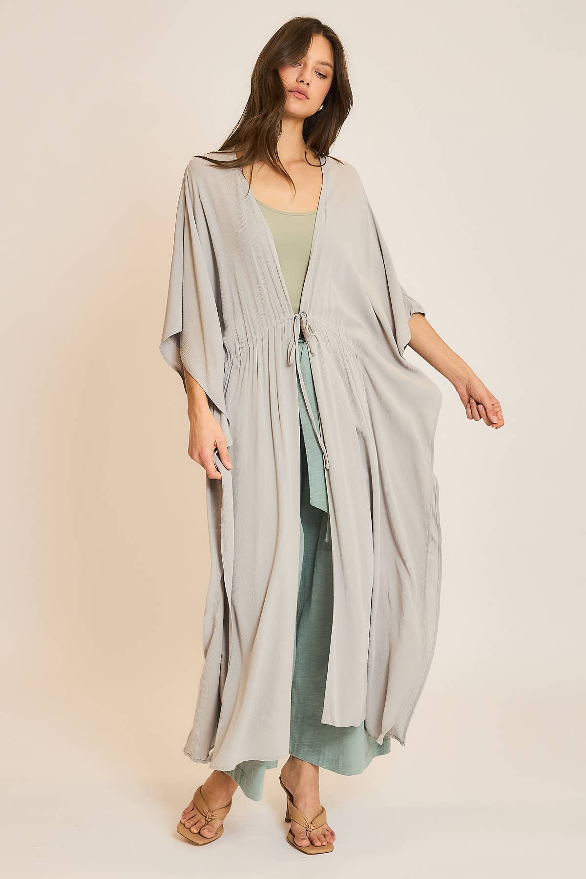 Wishlist Apparel - Wholesale Kimono - Women's - KIMONO COVER-UP WITH WAIST TIE / WL22-7500