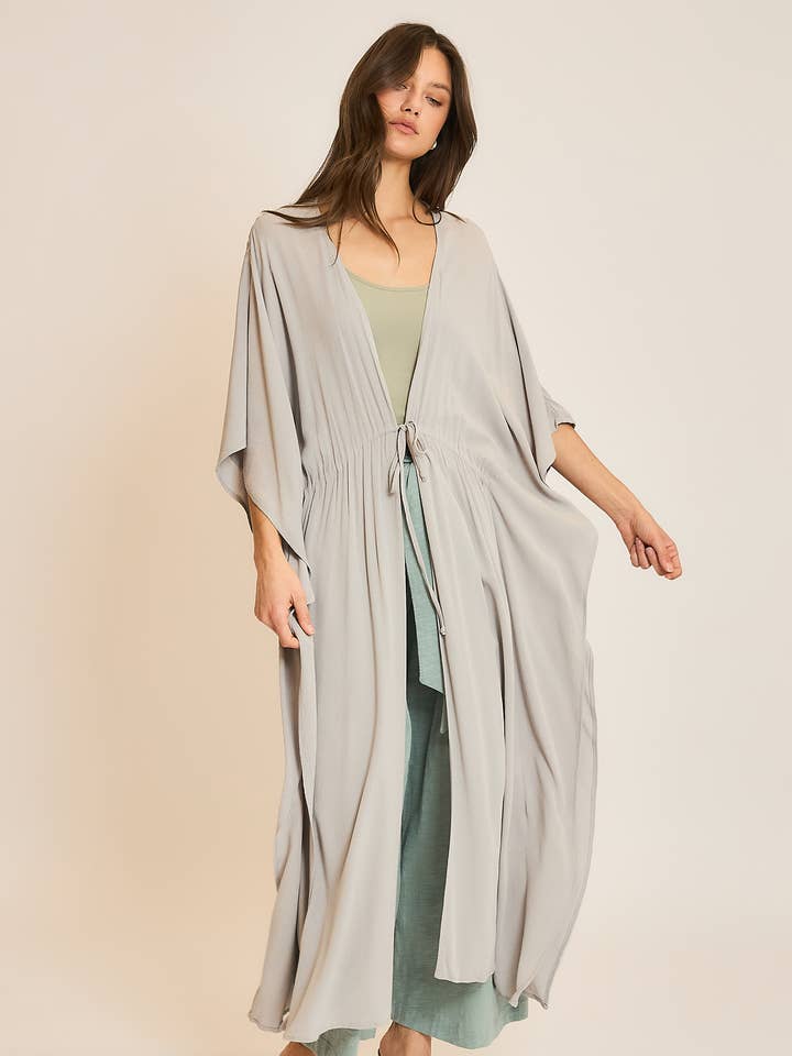 KIMONO COVER-UP WITH WAIST TIE / WL22-7500 for wholesale by Wishlist Apparel