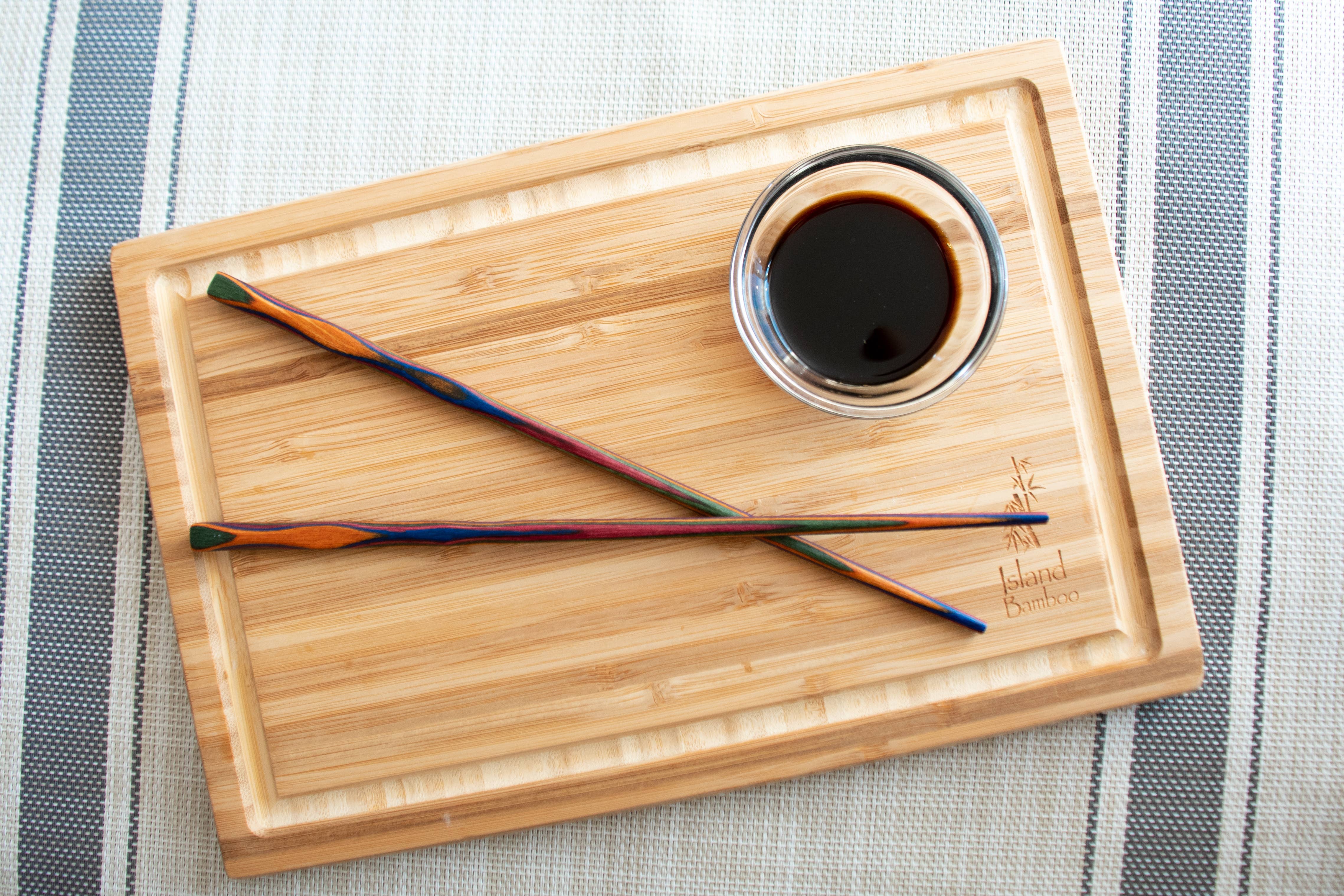 Island Bamboo - Wholesale Chopsticks - 12" Rainbow Pakka Chopsticks - 2 Pair1