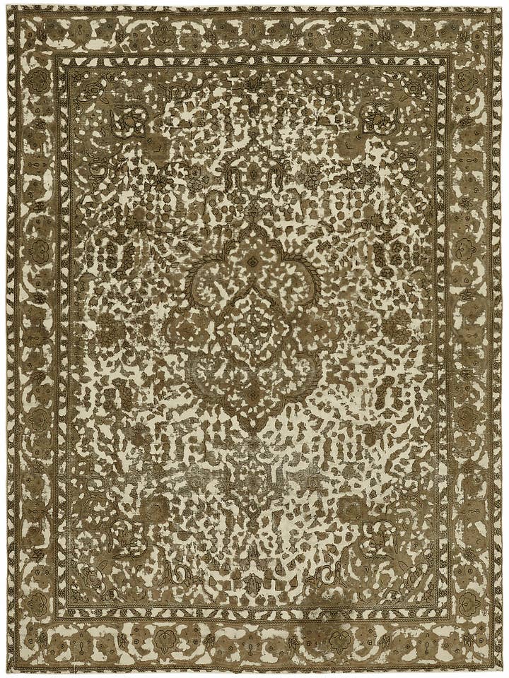 Tapete Grande Feito à Mão Bege 10x12 - 44310 por atacado de RUG N CARPET