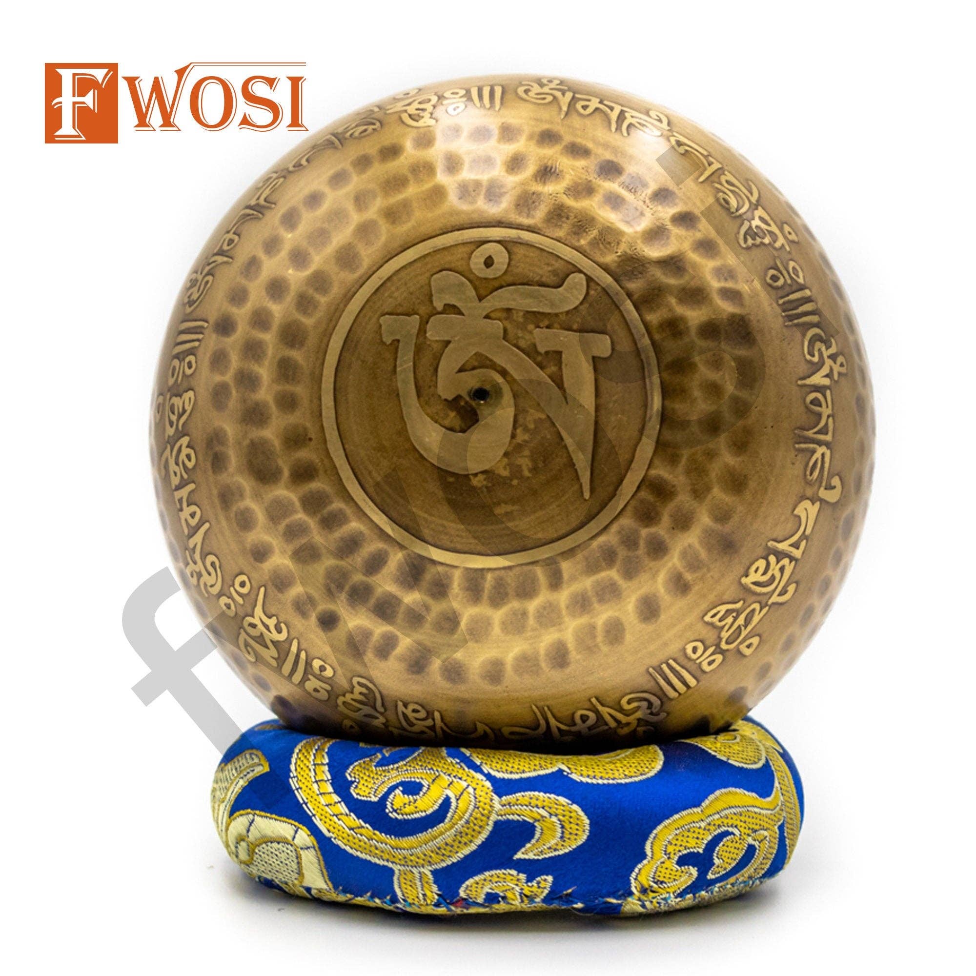 Fwosi - Wholesale Meditation Supplies - Tibetan Singing Bowl Set | Antique Mindfulness Bell Sound Bowl Mallet & Cushion | Meditation Bowl | Healing Bowl | Self-Care Gift5
