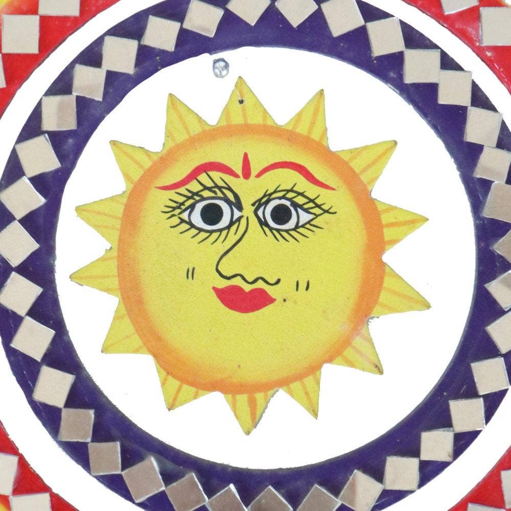 Shared Earth – wholesale Mobile – Mobile with Glass Tiles Sun 21cm diameter1