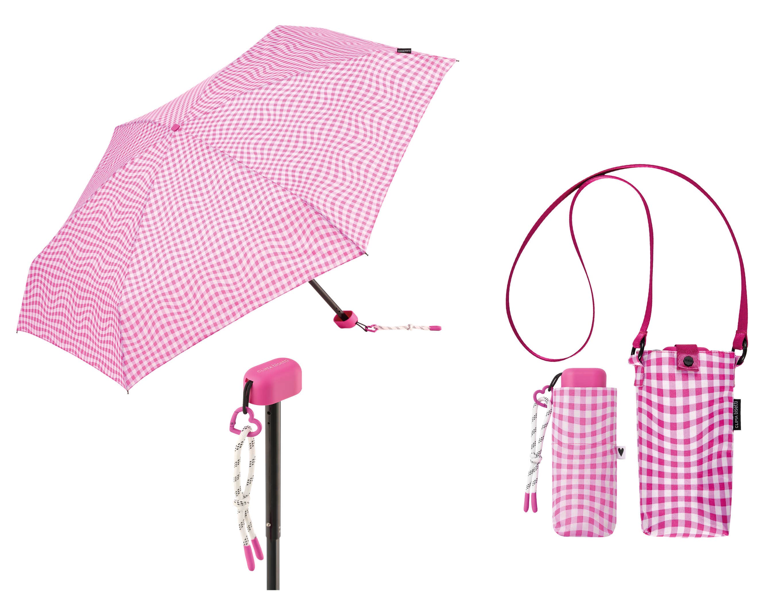Mkr International - Wholesale Umbrella - Women's - Mini Manual Foldable Vichy Umbrella4