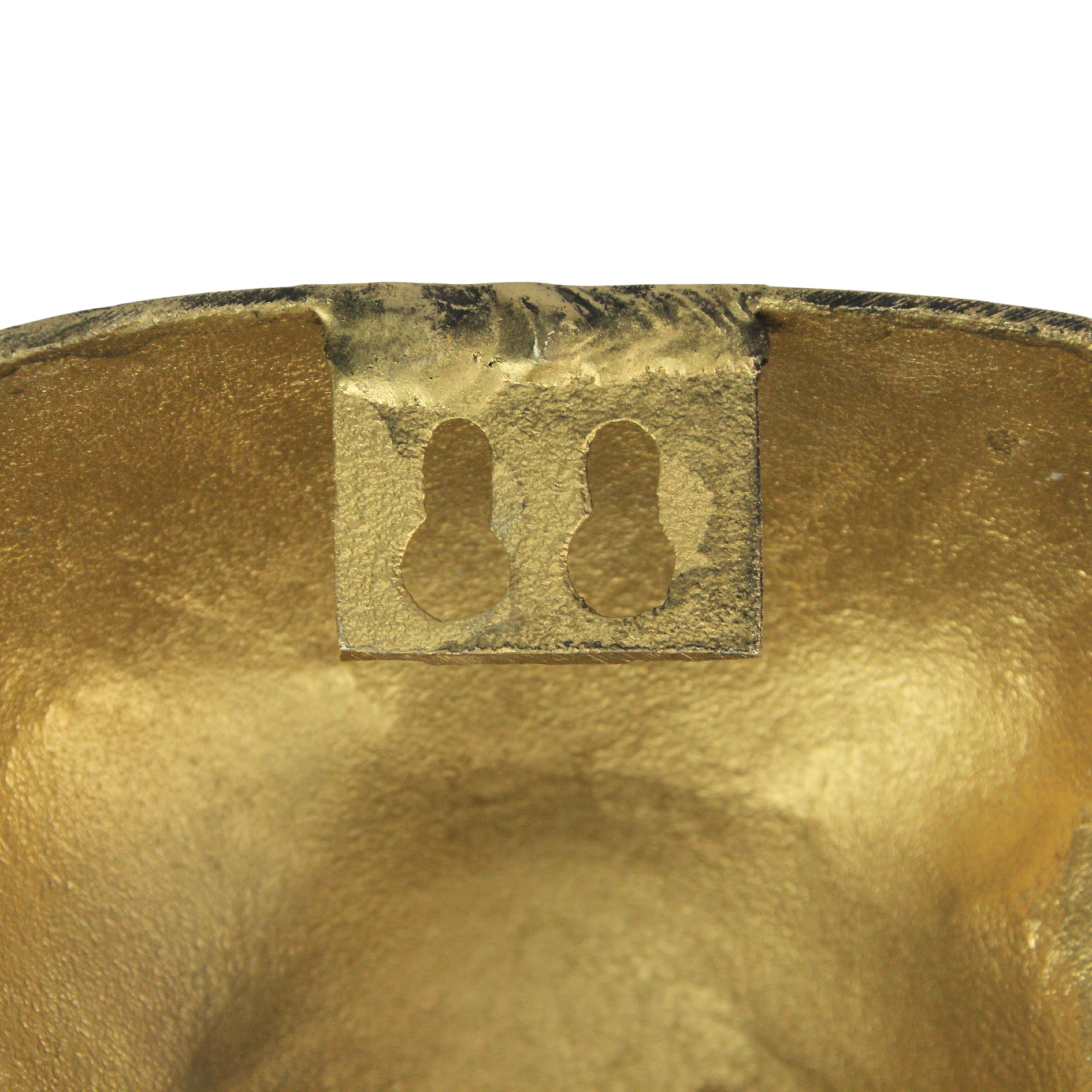 Zeckos - Wholesale Wall Decor - Kids & Baby - Gold Pug Dog Head Wall Hanging with Oval Spectacles 6" High3