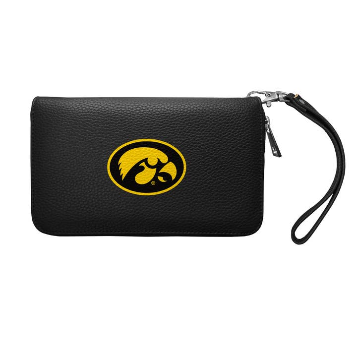 NCAA Iowa Hawkeyes Pebble Organizer Zip Wallet for wholesale by Little Earth Productions