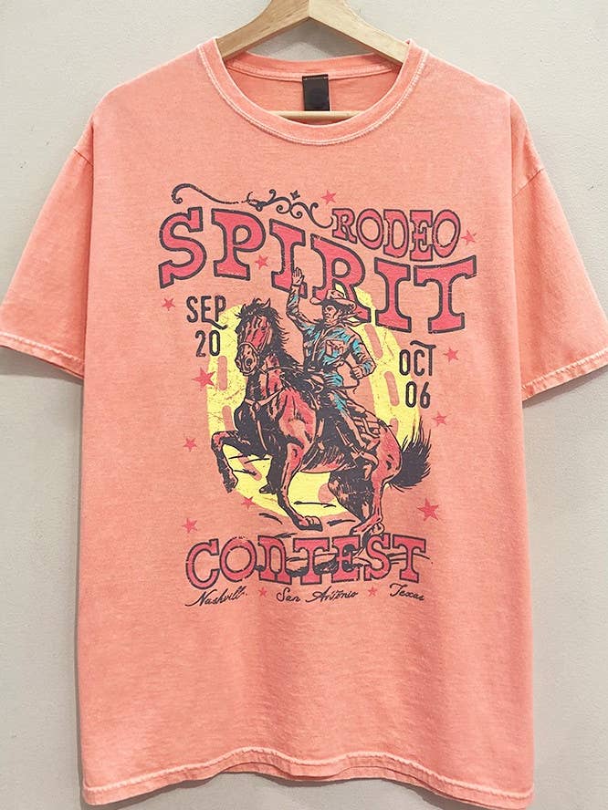 CAMISETA ESTAMPADA OCCIDENTAL LAVADA RODEO SPIRIT para venta al por mayor de Bestto
