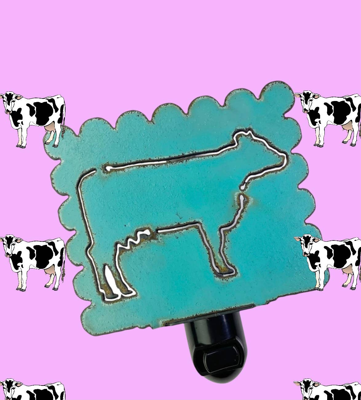 Iron Jewel - Wholesale Nachtlampje - Koe Boerderij Nachtlampje Boerderij rustiek metalen bord cowboy eco4