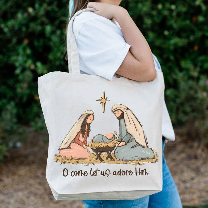 Tote Bag, Christmas Gifts, Nativity, Gifts for Women for wholesale by Clairmont & Co