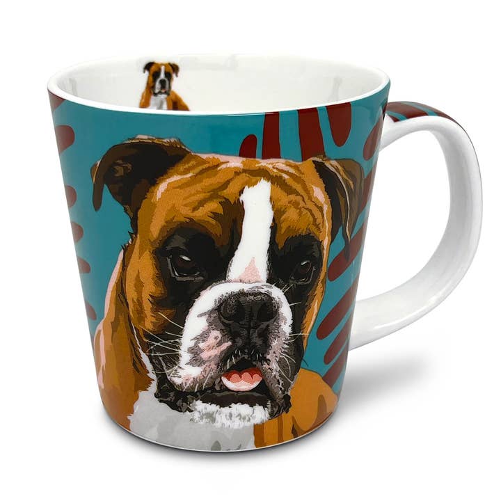 Fine Bone China Boxer Coffee Mug, 320ml for wholesale by Leslie Gerry